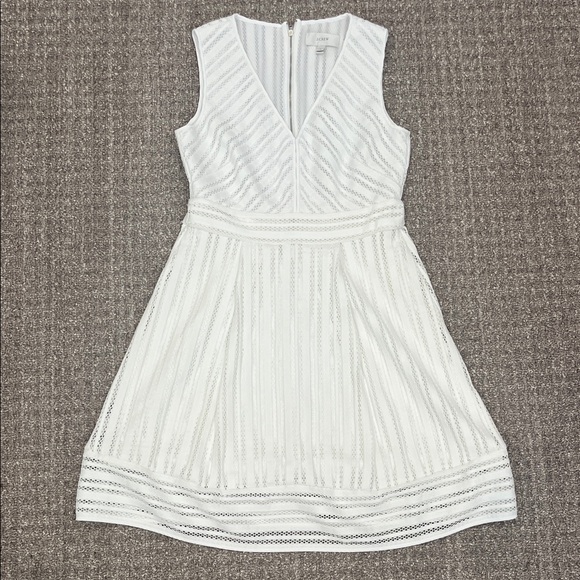 J. Crew White Textured Mini Dress - Picture 1 of 3